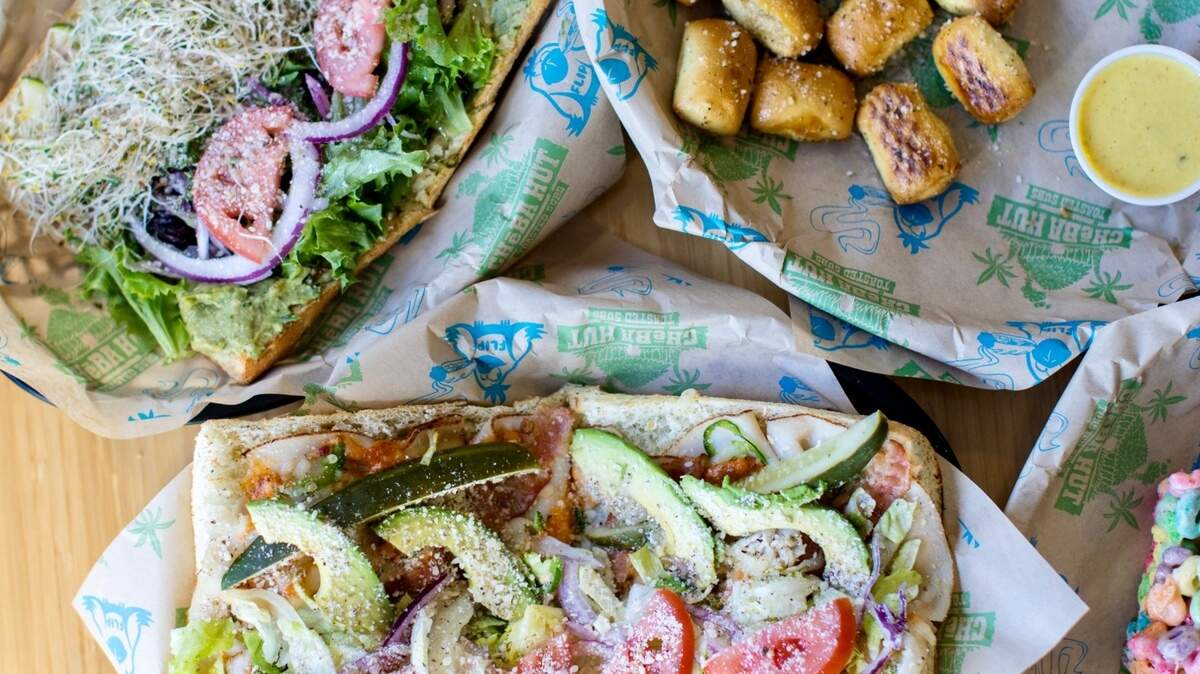 Cheba Hut serves toasted subs and other munchies.
