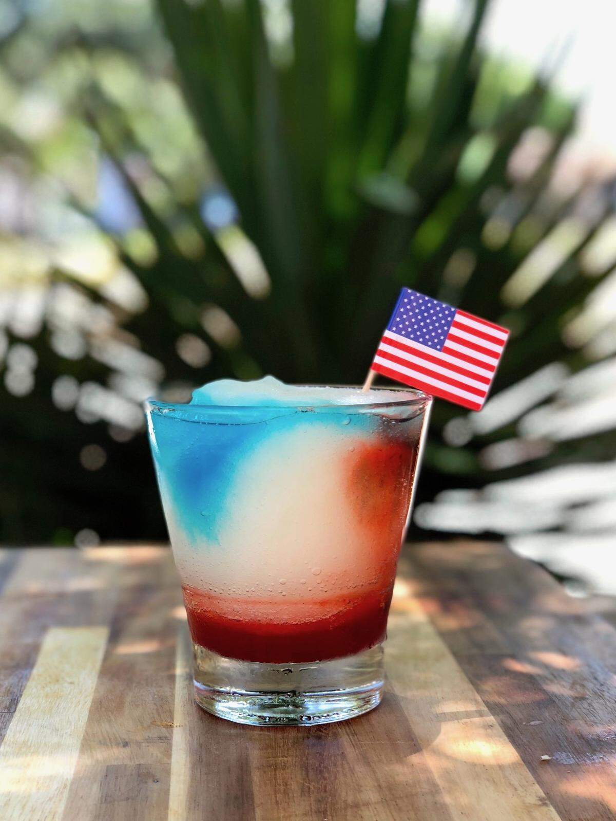 Blue Mesa Grill's red, white and blue frozen margarita