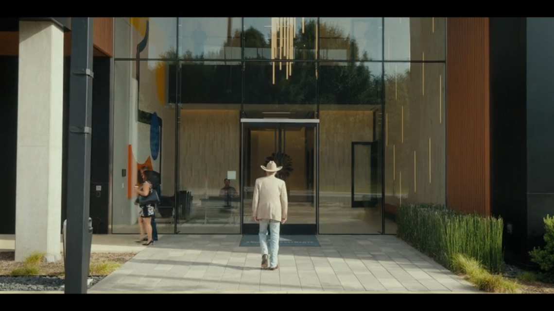 Crescent Fort Worth is seen in “Landman” season 2 episode 3.