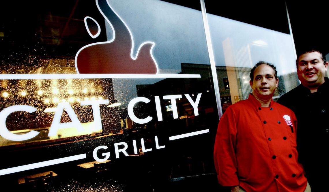 Vance Martin, left, joined Martin Thompson Jan. 28, 2010, as the original owners of Cat City Grill on West Magnolia Avenue in Fort Worth, Texas. Thompson soon became the owner. Martin recently retired and closed Lili’s Bistro.