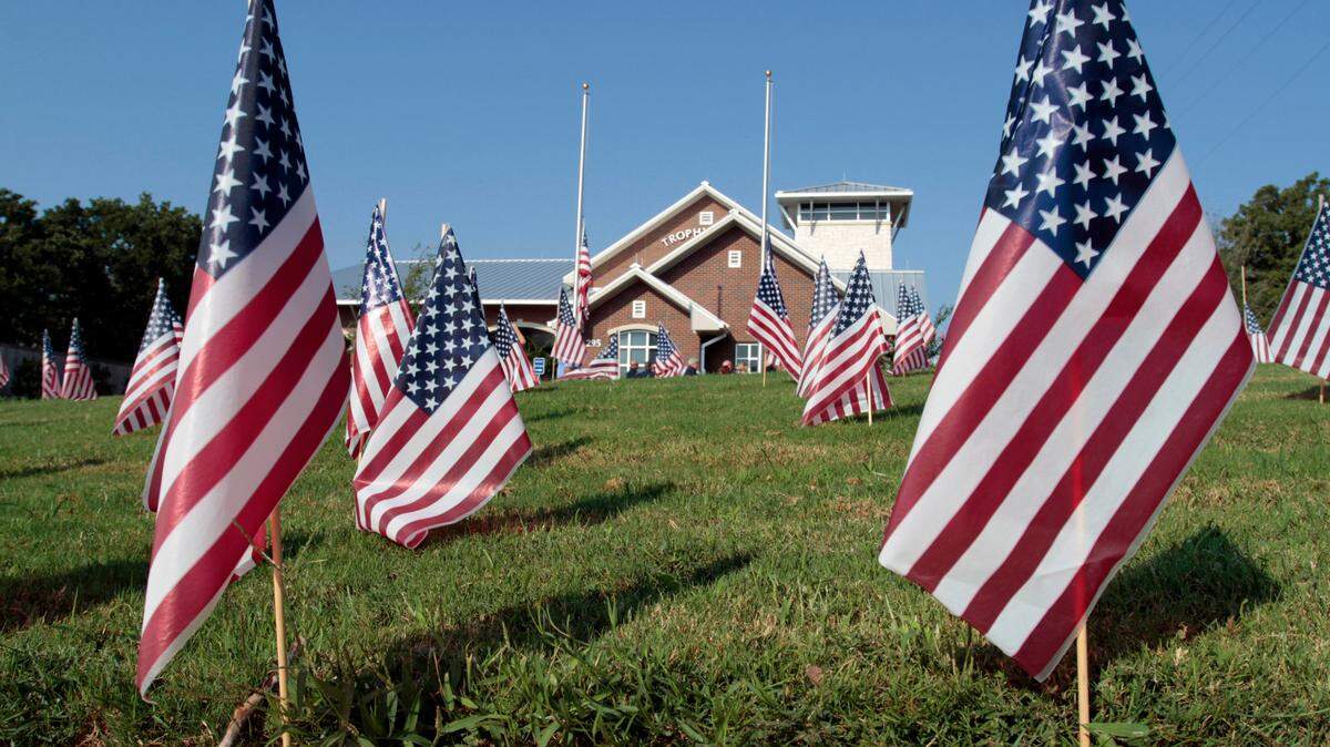 Trophy Club fire and police departments held their annual Patriot Day observance in this file photo. 
