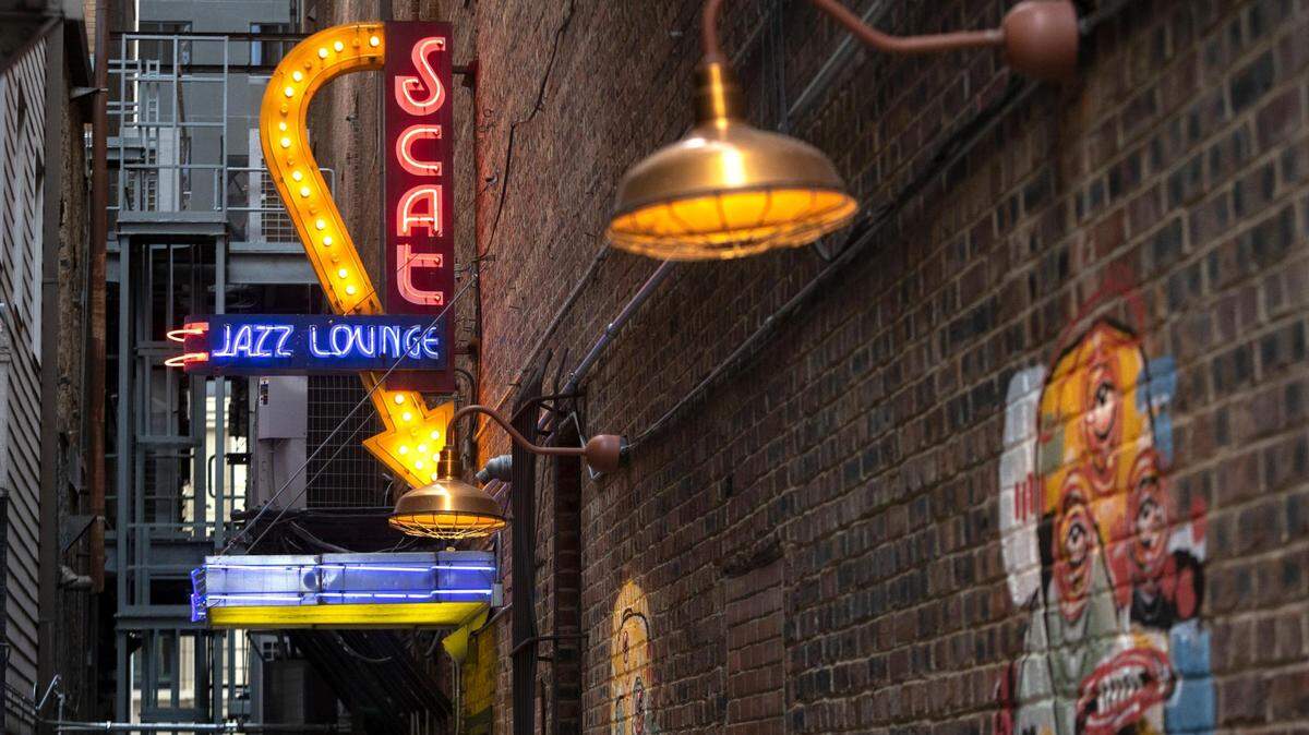 The entrance to the Scat Jazz Lounge in downtown Fort Worth, Texas, on Friday, July 29, 2022.