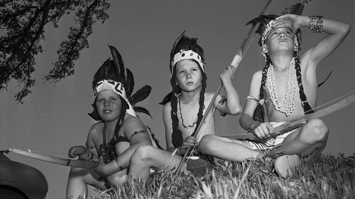April 25, 1950: Three who appeared in the Boy Scout Circus are, left to right, Billy Westbrook, David Patterson and Byron Christian, all of Cub Pack 88.