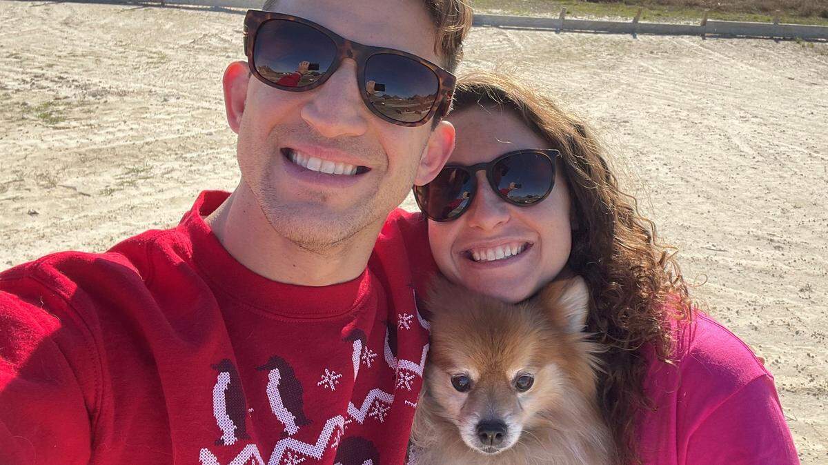 Dan and Danielle Ostrowski, with their dog Sawyer, built their family’s dream home in far north Fort Worth, only to have the home builder cancel their sales contract.