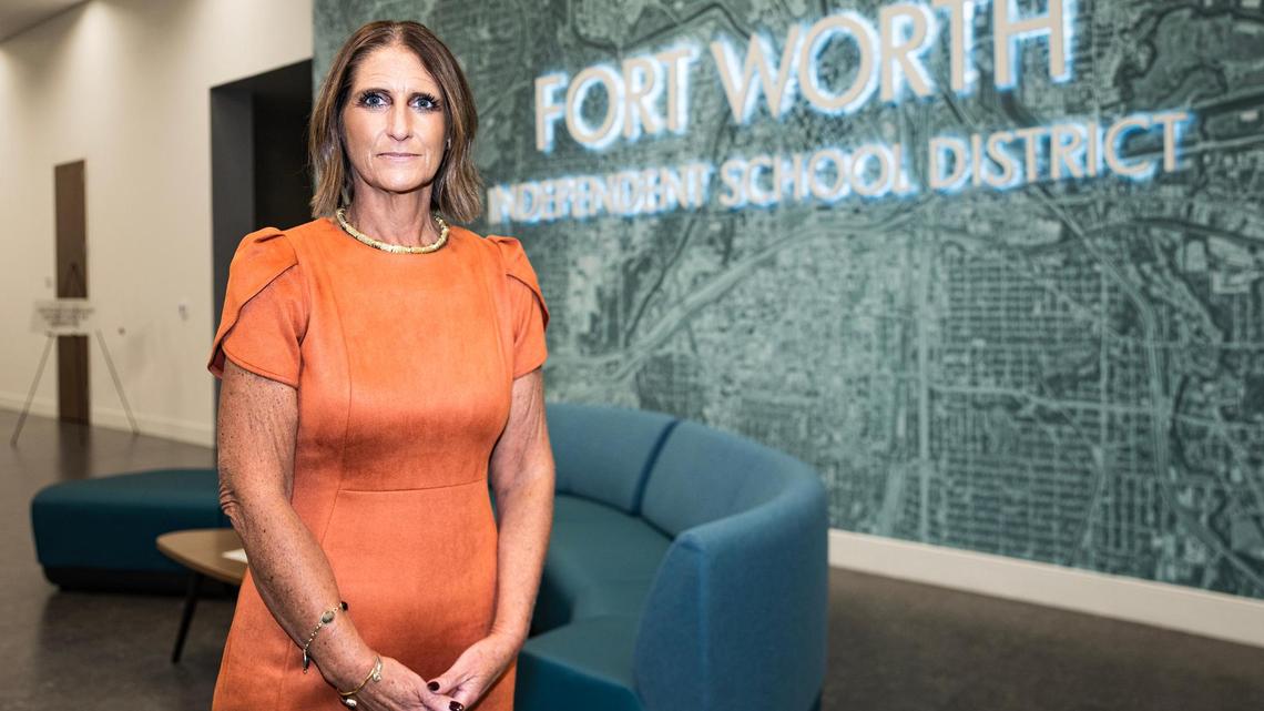 Interim Fort Worth ISD Superintendent Karen Molinar is photographed in the Fort Worth Independent School District administration building on Nov. 20, 2024. Molinar is the lone finalist to be the district’s new superintendent.