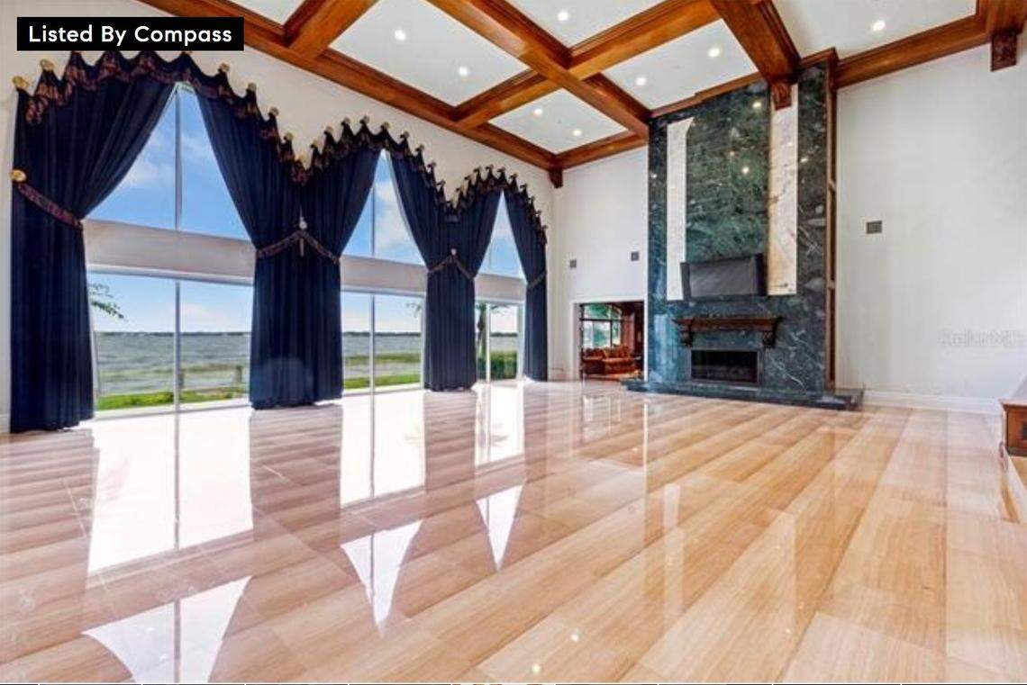 Massive ceilings in mansion.