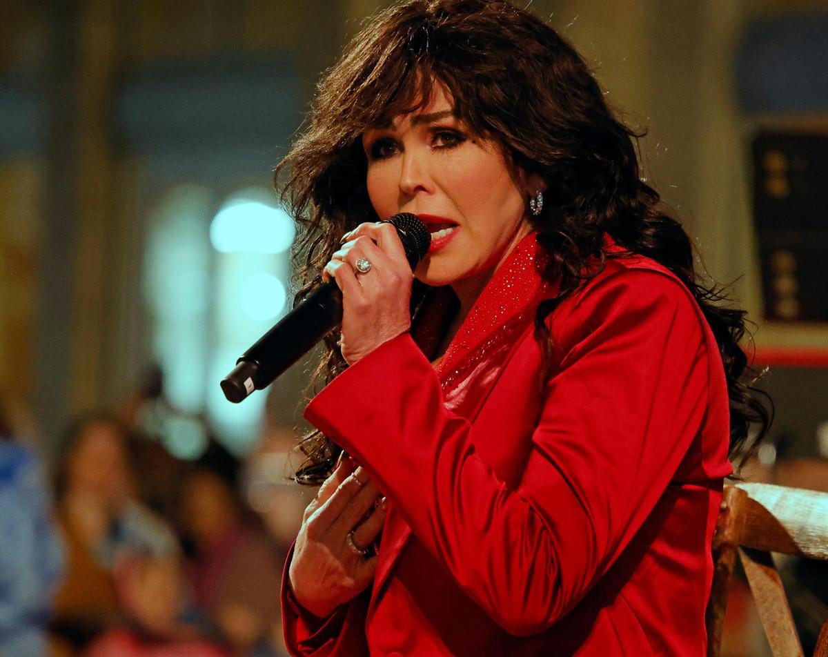 Marie Osmond entertained the crowd before the lighting of the 77th Annual Fort Worth Community Christmas Tree in Sundance Square plaza.