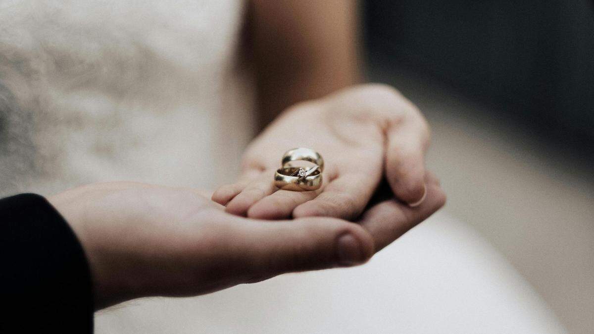 Stock image of wedding bands.