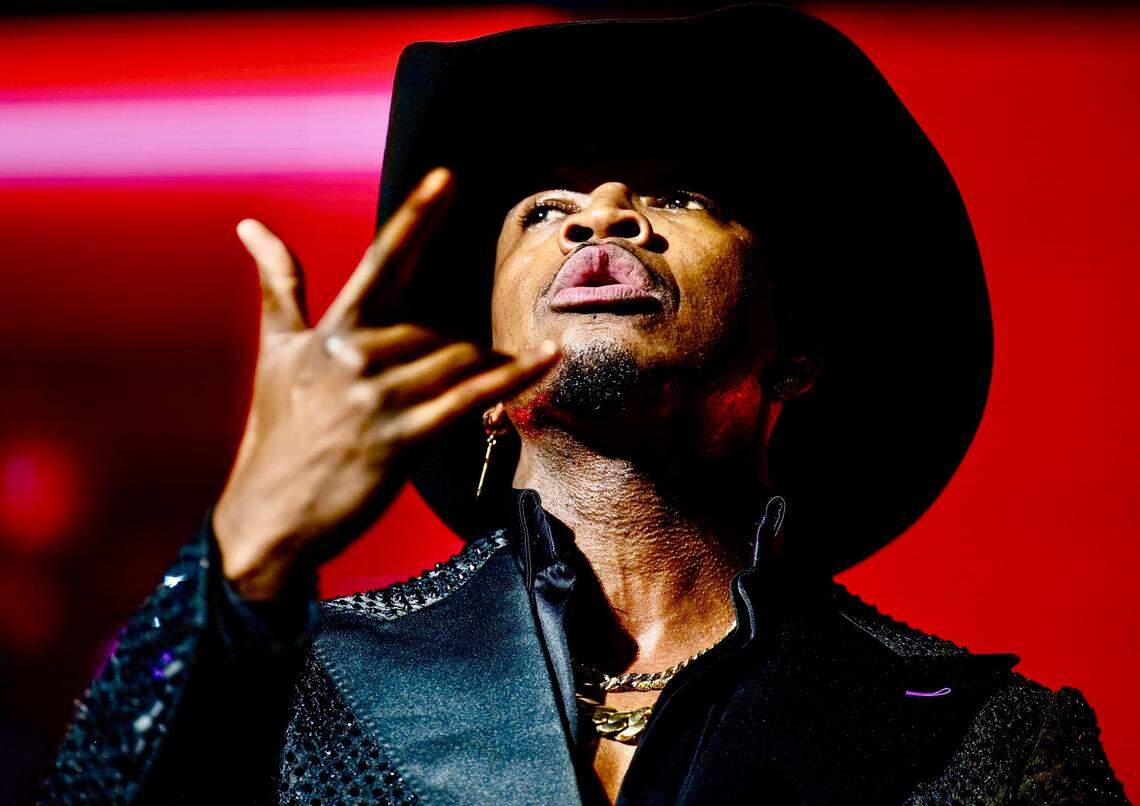 R&B singer-songwriter Ne-Yo performs at Golden 1 Center in Sacramento, California, on March 8, 2025, He was opening for Mary J. Blige.