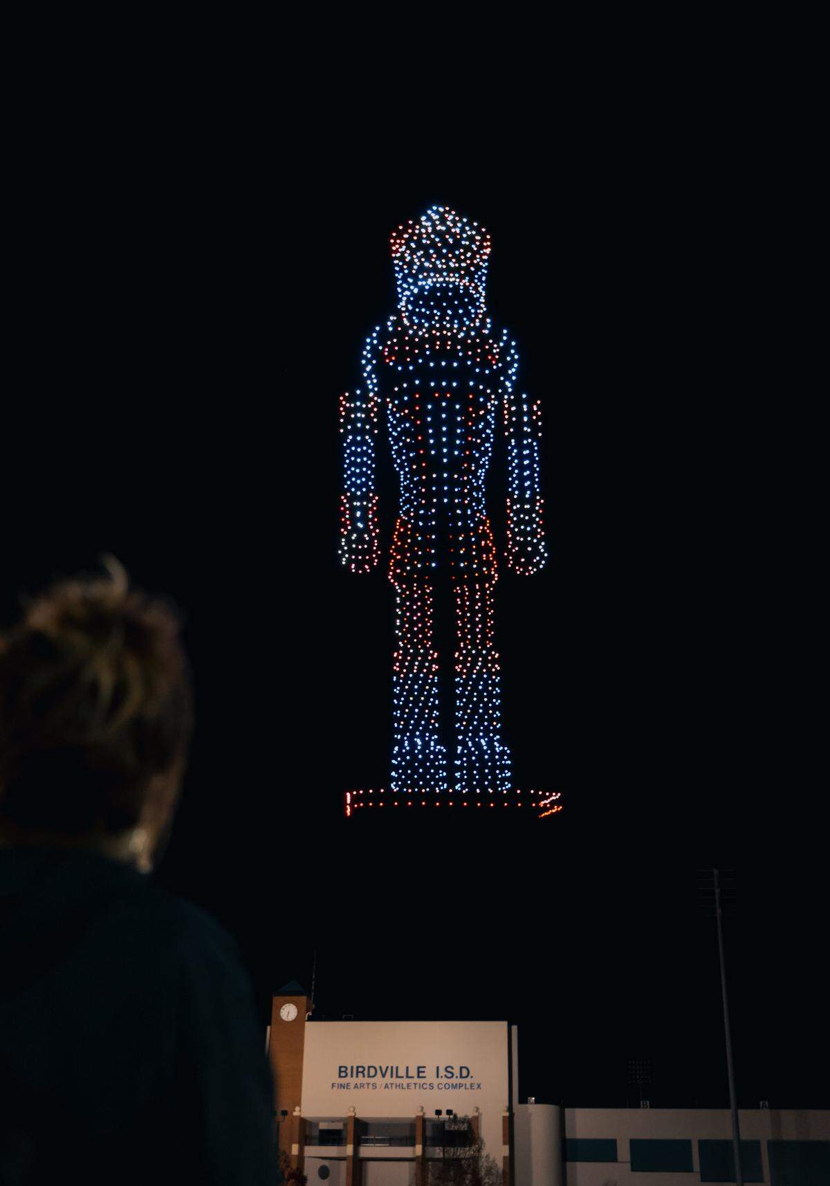 The 1,500 drone image of the Nutcracker earned Sky Elements a Guinness World Record for largest fictional character made with multi-rotors or drones on Sunday, company officials say.