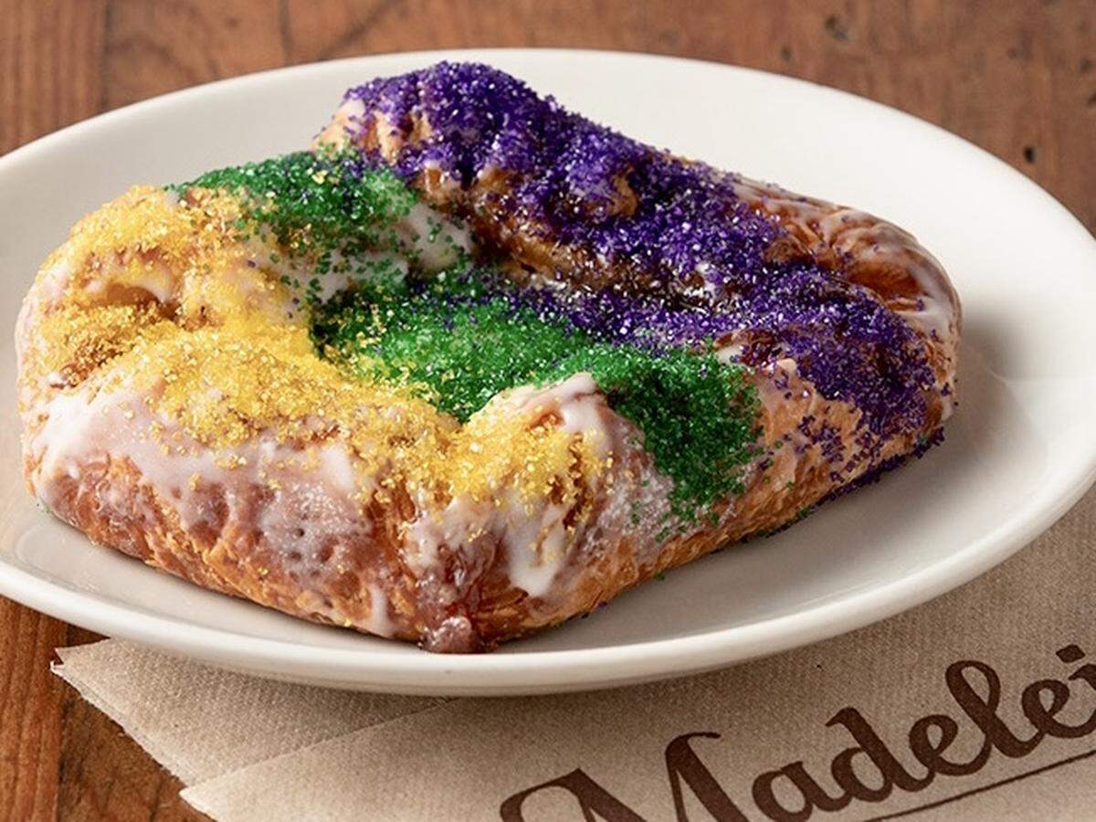 The Mardi Gras Danish at La Madeleine French Bakery & Cafe.