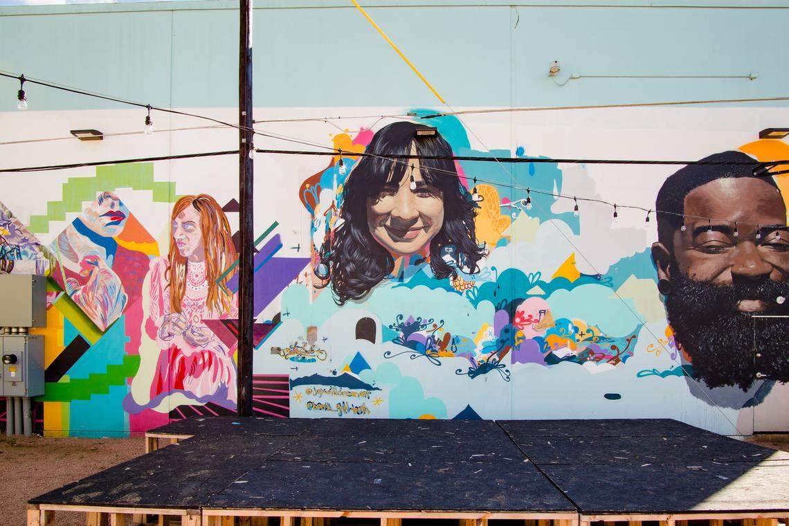 Mural in Inspiration Alley, part of The Foundry District in Fort Worth’s West Side.