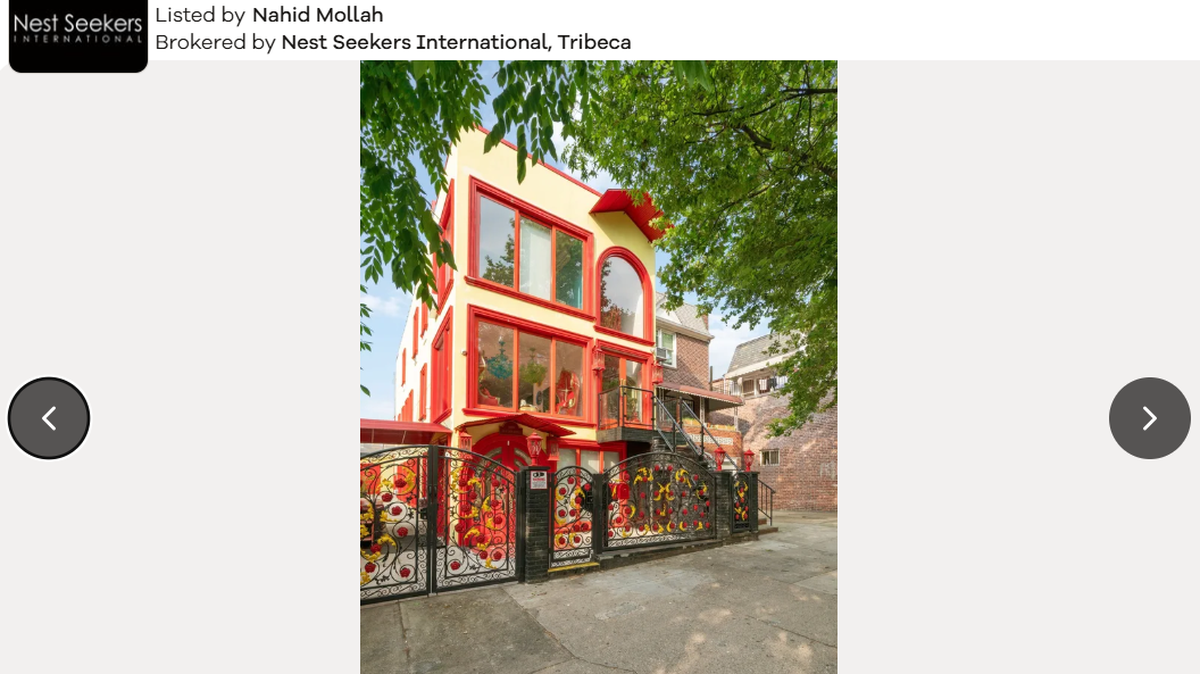 Exterior of the colorful home