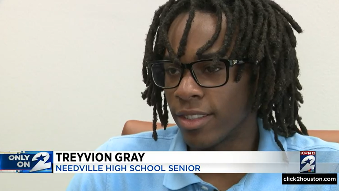 Treyvion Gray, 18, is a Black student who says his locs are an “expression of his Black identity and culture.” He says he won’t be able to attend his public school’s graduation due to the district’s policy on long hair.