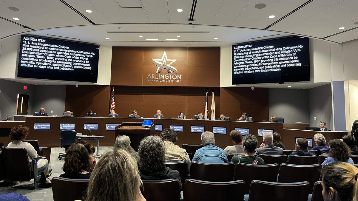 The Arlington City Council voted on Feb. 10 to reshape the city’s anti-discrimination ordinance, stripping it of most protections for LGBTQ+ people.