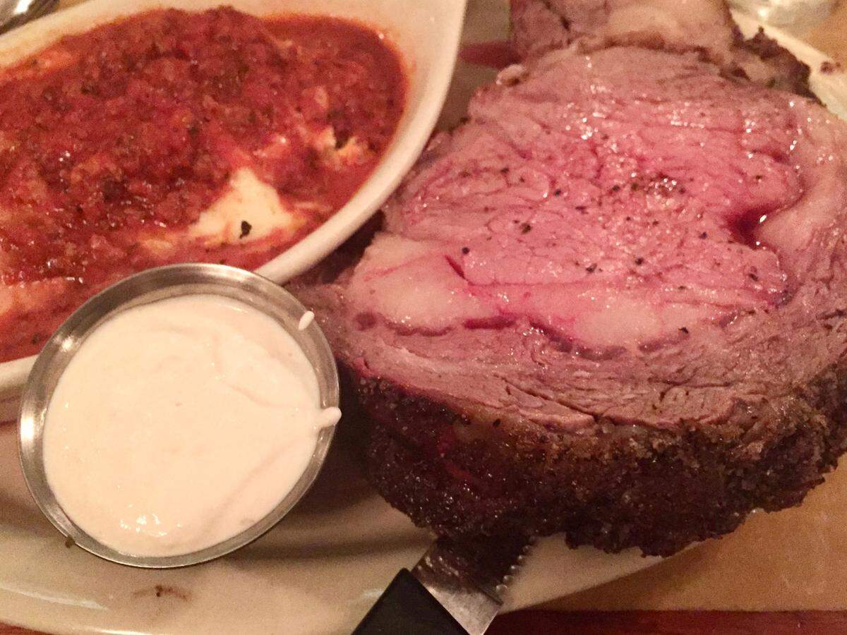 Mancuso’s Italian Restaurantserves prime rib with pasta on Fridays, as seen Jan. 8, 2016.