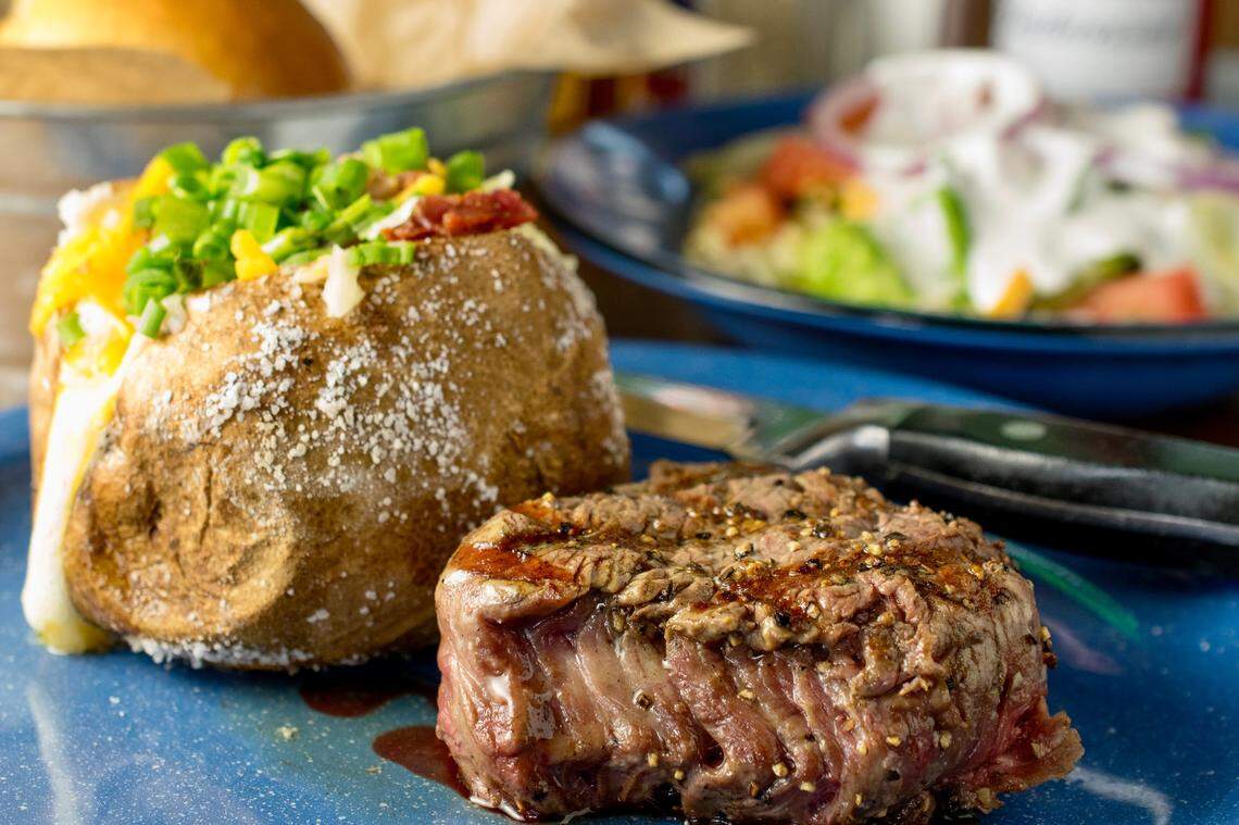 A center-cut filet at Hoffbrau Steak & Grill House.