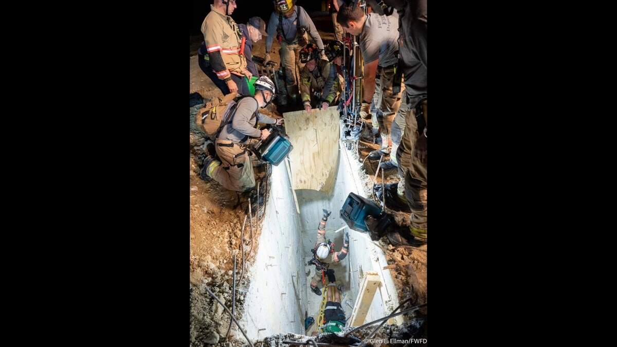Fort Worth firefighters rescued a man who fell into a storm drain Sunday night, Nov. 5, 2023.