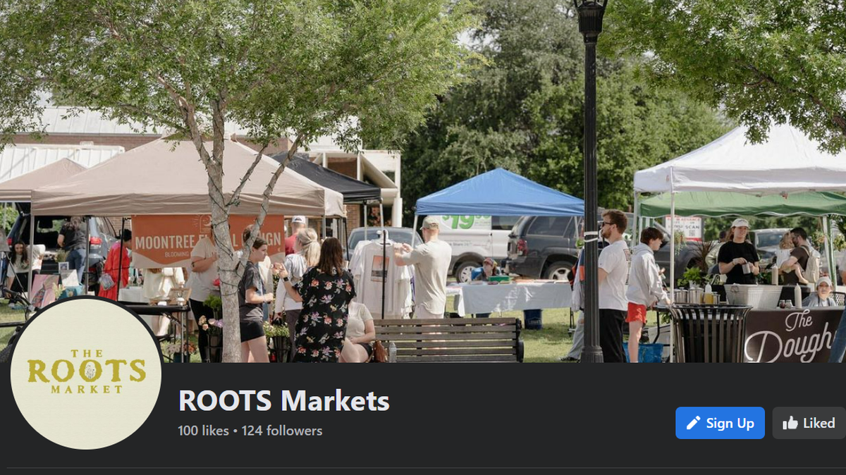 A screenshot of Roots Market's FB Page. 
