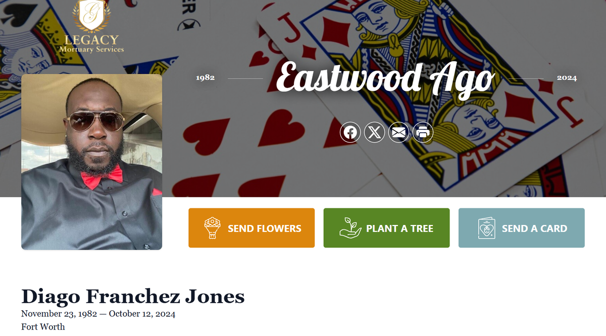 Diago Franchez Jones, 41, grew up and remained deeply rooted in east Fort Worth, where his loss is greatly felt after his death on Oct. 12, 2024, his family wrote in an obituary.