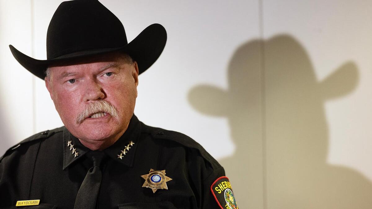 Tarrant County Sheriff Bill Waybourn talks during a press conference on Wednesday, June 18, 2025, in Fort Worth, concerning a significant multi-agency operation focused on violent crime, drug trafficking and illegal firearms in Fort Worth.
