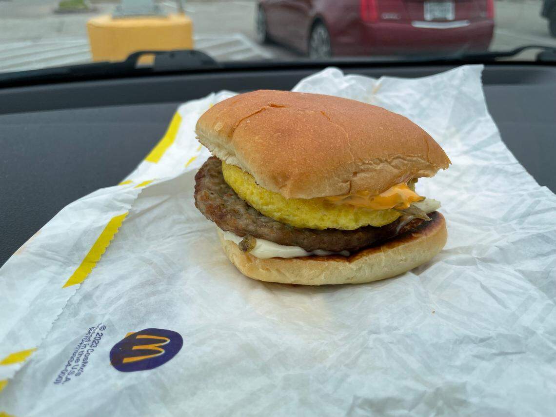 The spicy queso sandwich from CosMc’s on March 21, 2024.