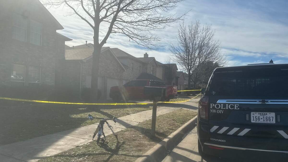 A 28-year-old man was shot and killed by Fort Worth police officers who responded to a domestic disturbance call on Westgate Drive early Wednesday, Jan. 15, 2025, police said. Crime scene tape remained outside the house Wednesday morning.
