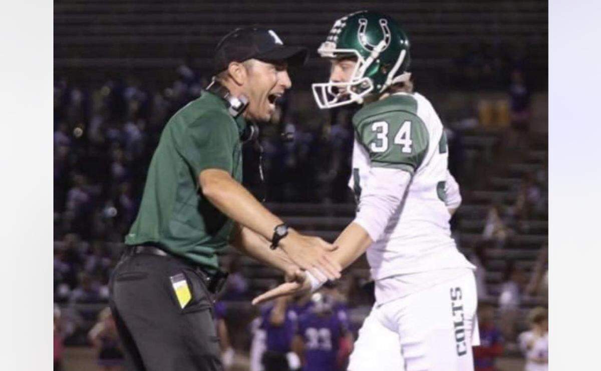TCU kicker Griffin Kell starred for coach Scott Peach and the Arlington Colts (Meghan Kell/Courtesy)