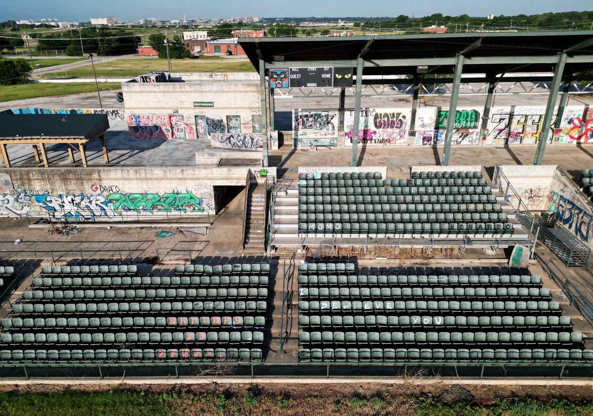 LaGrave Field on Friday, June 21, 2024, in Fort Worth. The field has been vandalized over the years since being abandoned in 2014.