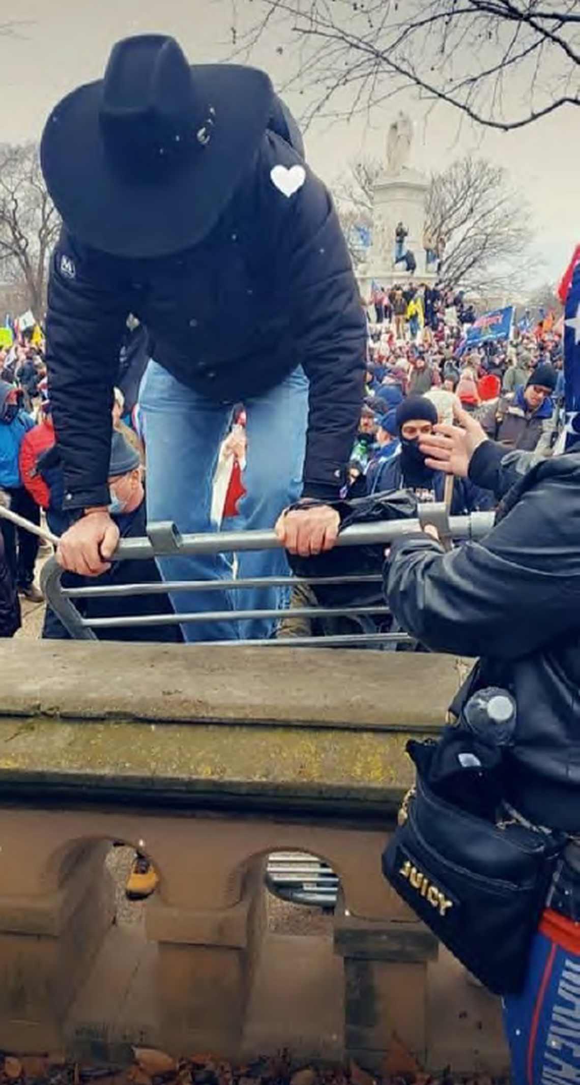 Photo of the Jan. 6, 2021, insurrection posted to Facebook by Roxanne Mathai