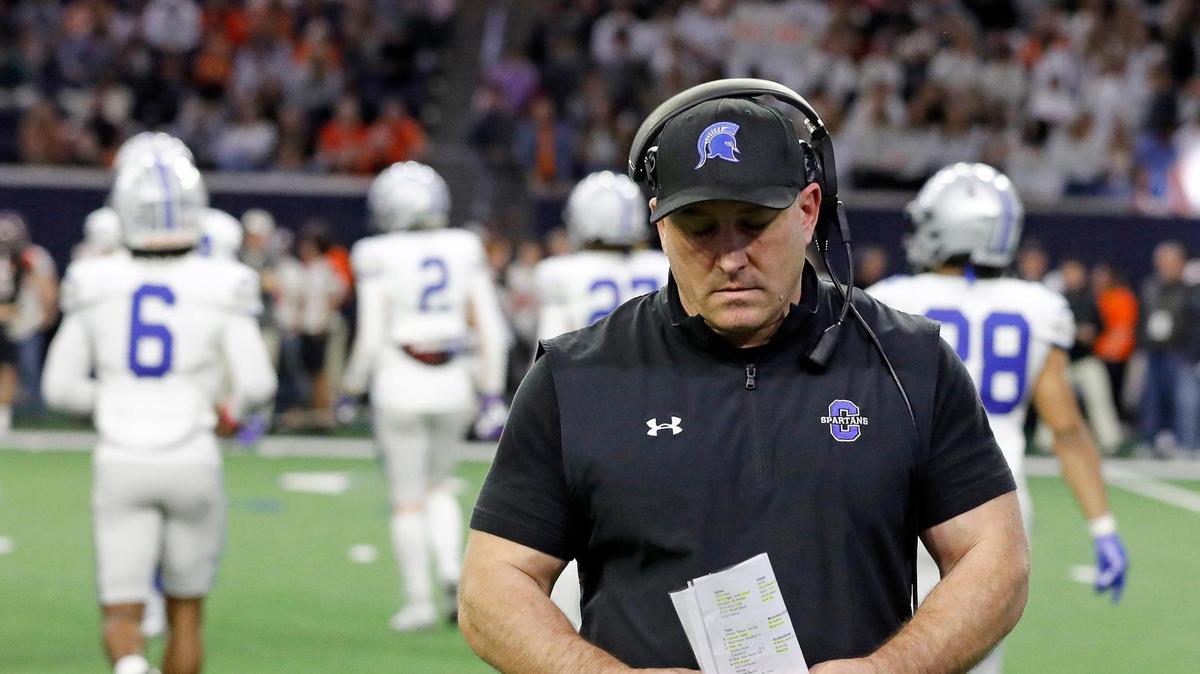 Burleson Centennial head coach Kyle Geller will coach his team in the “Boot Bowl” on Friday.