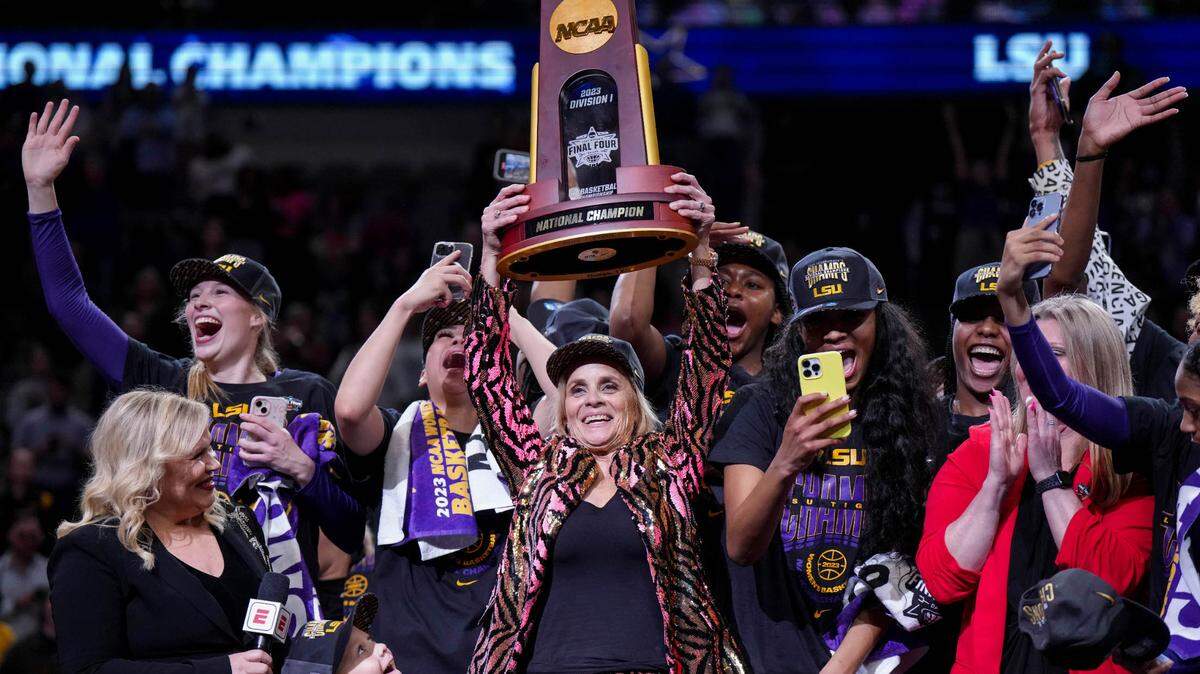 LSU head coach Kim Mulkey won yet another national title. The Tigers easily defeated Iowa on Sunday at the American Airlines Center. This is her second season since she left Baylor.