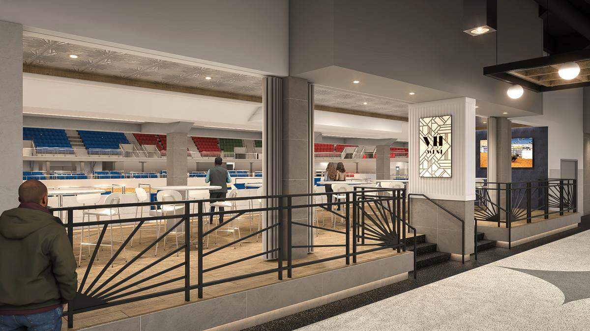 A rendering of what Fort Worth’s Will Rogers Coliseum will look like once renovations are completed in the fourth quarter of 2025. Renovation work on the Will Rogers Memorial Center complex is expected to conclude in time for the venue’s 100th birthday in 2036.