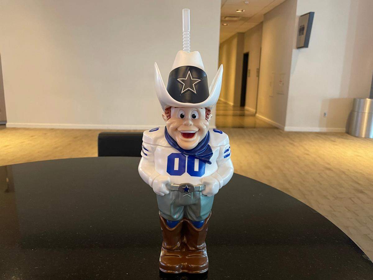Rowdy souvenir cup available at Dallas Cowboys home games this season.
