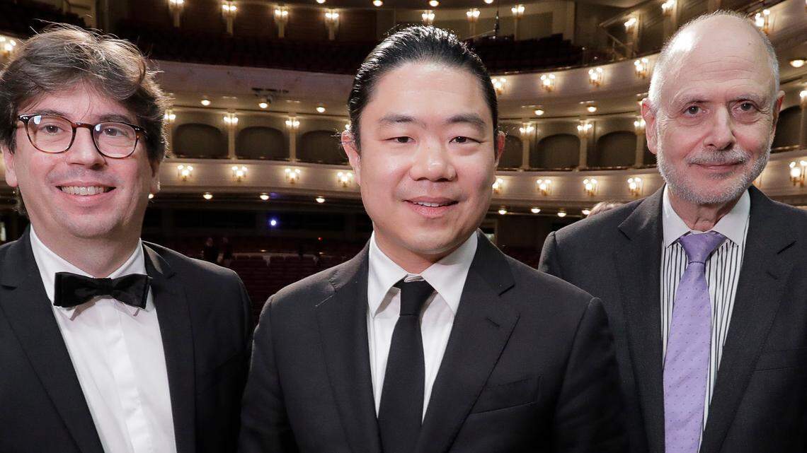 Xavier Aymonod , Jon Lee and Michael Slavin won third, first and second place in the Eighth Cliburn International Amateur Piano Competition held Oct. 12-18 in Fort Worth.