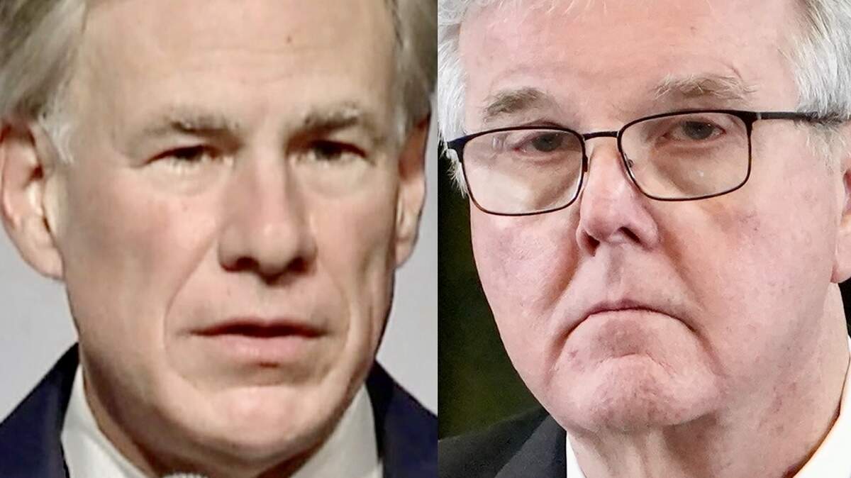 Texas Gov. Greg Abbott (left) and Lt, Gov, Dan Patrick.