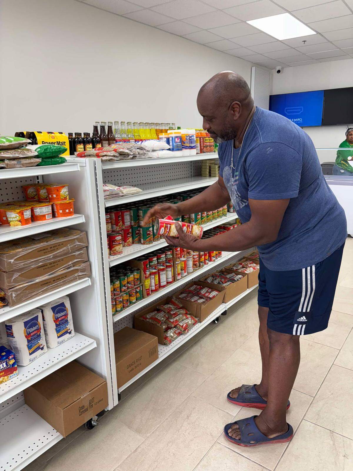 Carl Thompson shops for Jamican beans at Jamrocc grocery store in Fort Worth