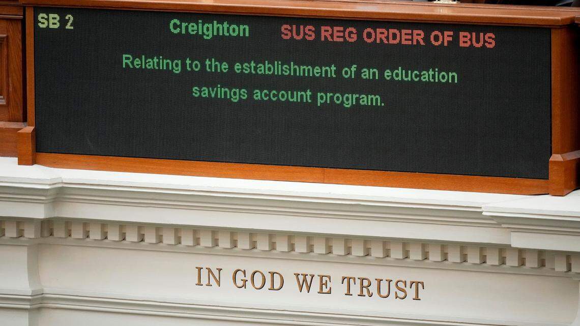 Debate of SB 2, the school voucher bill, at the Capitol Wednesday February 5, 2025.