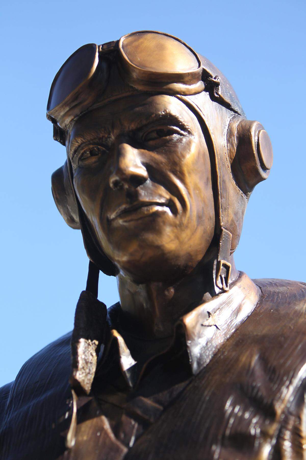 Detail of the statue of Col. Neel Kearby. (Star-Telegram archives)