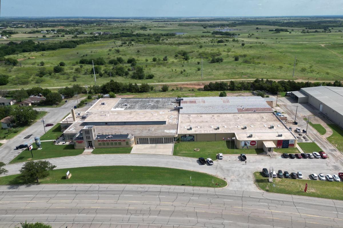 The Nokona baseball factory is on U.S. 82 in  Nocona.