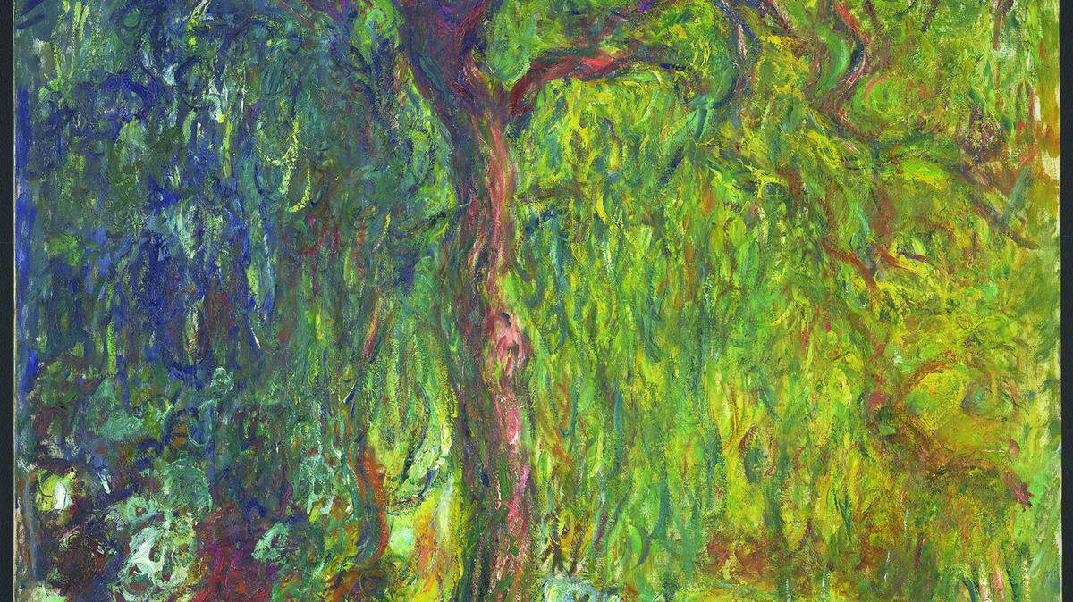 Monet, Weeping Willow, 1918–19. Oil on canvas, 39 1/2 inches x 47 1/4 inches