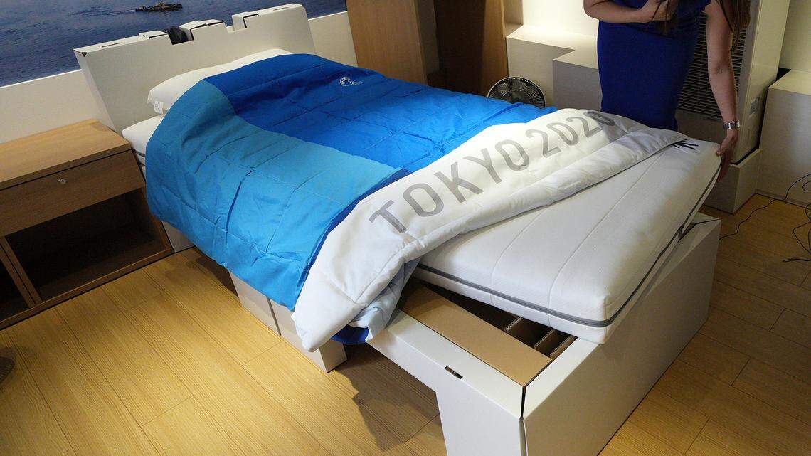 Athletes at the Tokyo 2020 Olympic and Paralympic Villages will be sleeping in these beds made from cardboard.