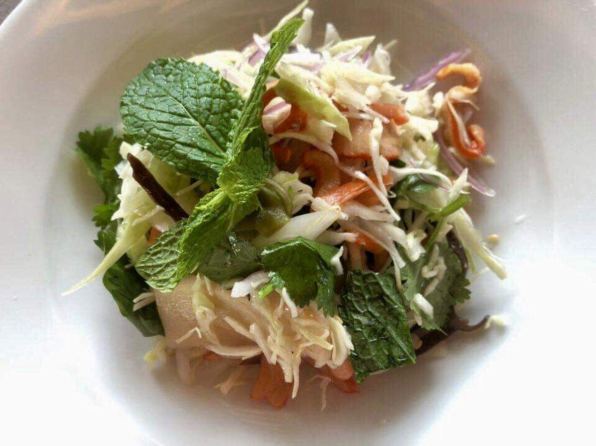 Vietnamese salad (goi) at Four Sisters — Taste of Vietnam in Fort Worth’s South Main Village. 