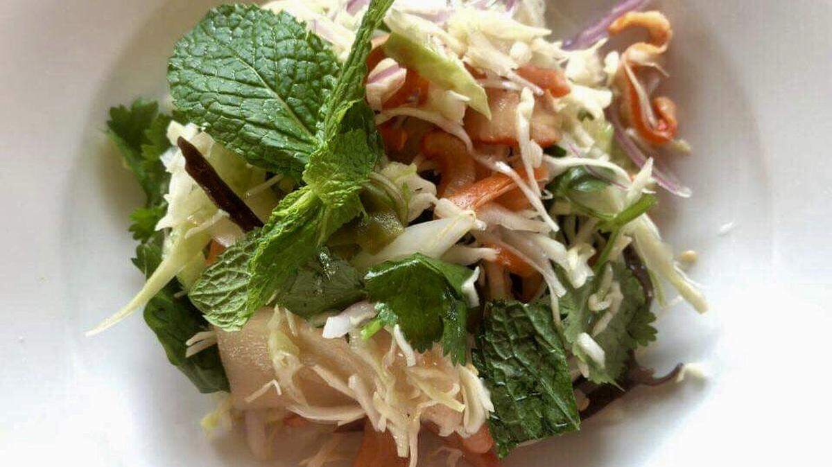 Vietnamese salad (goi) at Four Sisters — Taste of Vietnam in Fort Worth’s South Main Village. 