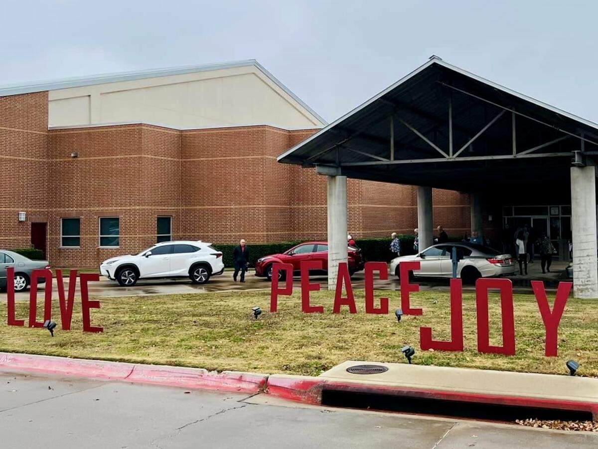 Legacy Church of Christ in North Richland Hills, Texas, displayed a cheerful holiday message in December 2024.