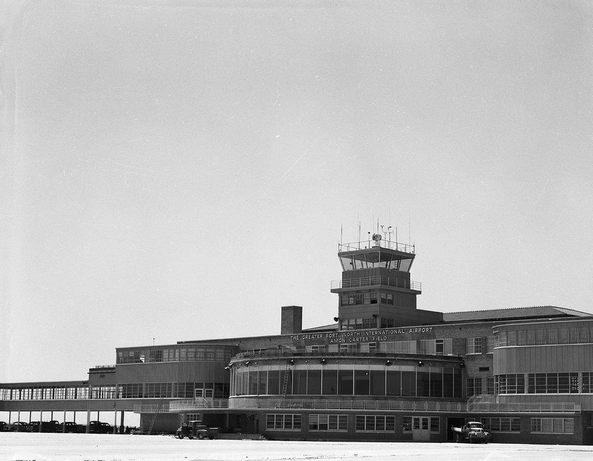 April 16, 1953: Greater Fort Worth International Airport terminal and airport control tower.