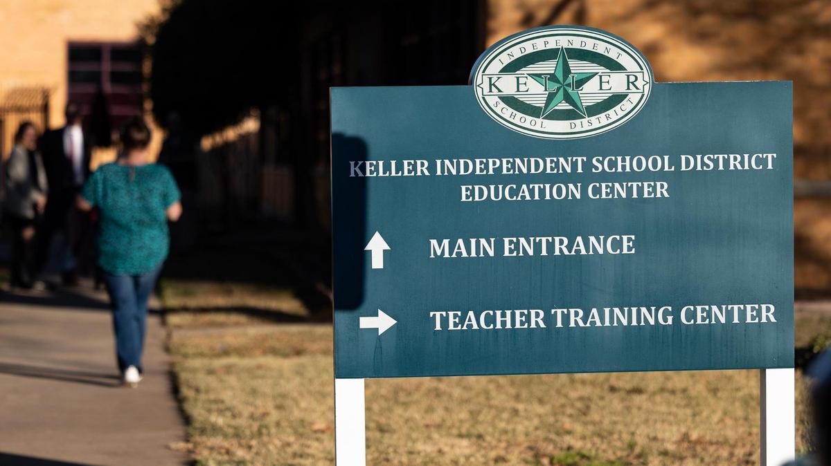 The outside of the Keller ISD Education Center in Keller on Thursday, Jan. 16, 2025.
