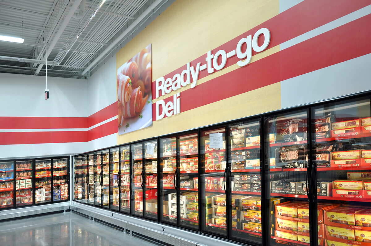 An interior view of a BJ’s Wholesale Club.