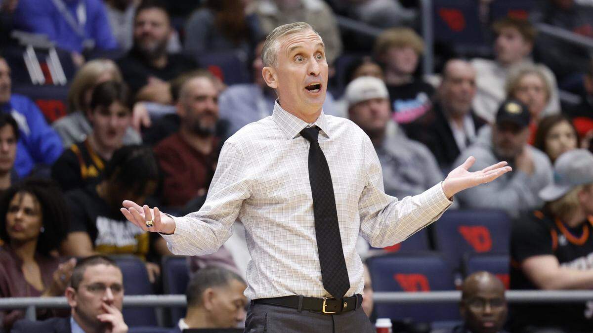 Arizona State Sun Devils head coach Bobby Hurley reacts to a call in the first half against the Nevada Wolf Pack at UD Arena on Wednesday. The Sun Devils will face TCU on Friday in Denver.