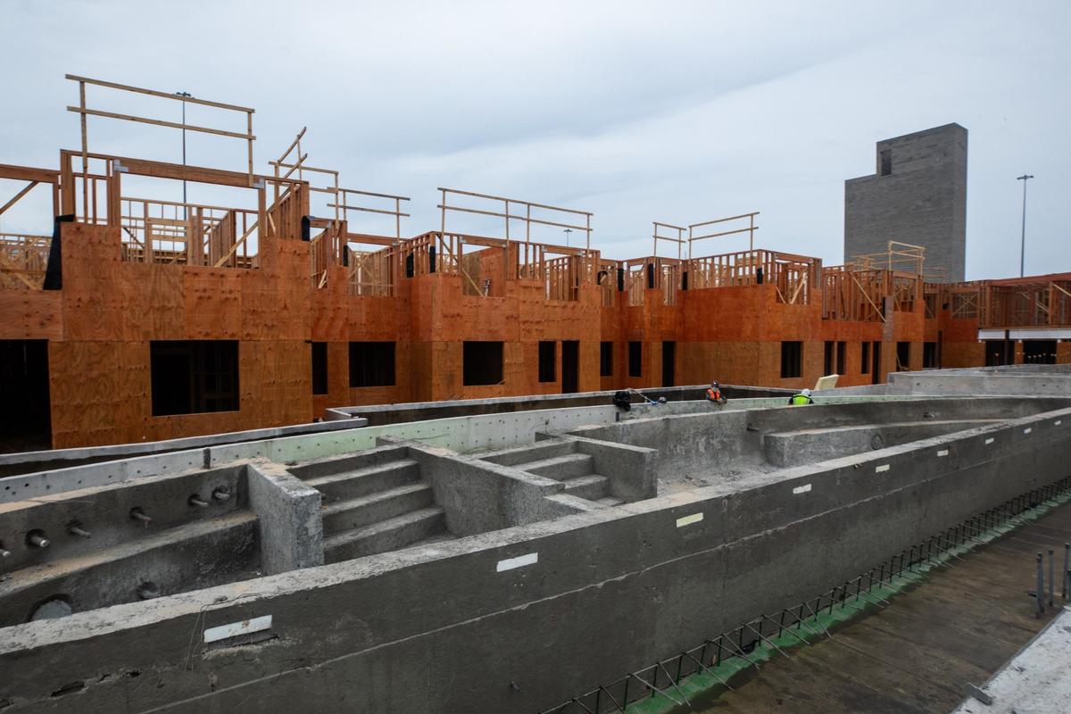 An amenity area for the senior living apartment on July 17, 2024 at the Fort Worth Public Market.
